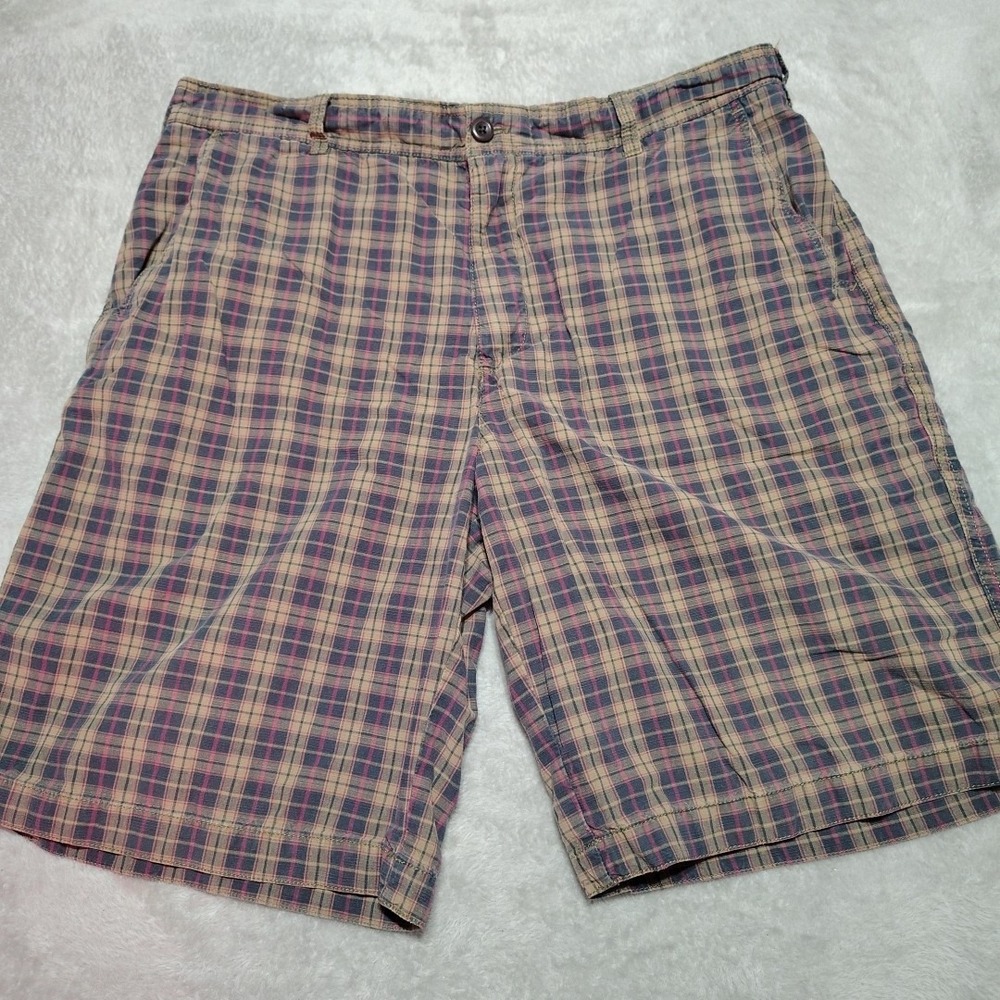 Timberland Chino Shorts Men 38/10 Multi Plaid Cotton Preppy College Beach